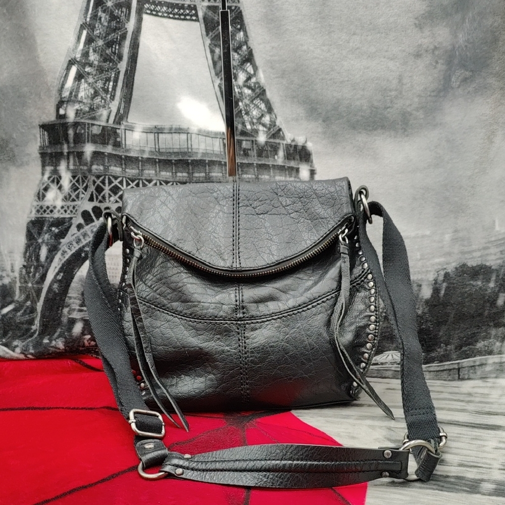 The Sack Black Silver Lake Leather Women's Bag